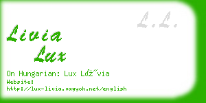 livia lux business card